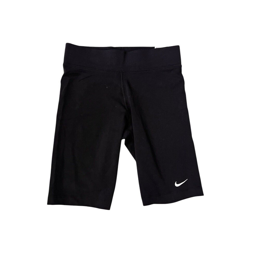 NWT Women's NIKE Sportswear Tight Fit Mid Rise‎ Black Shorts CZ8526-010 Size S